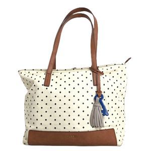 Fossil Madison Medium Tote Polka Dot